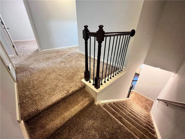 stairway with carpet