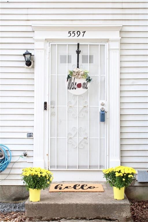 view of doorway to property