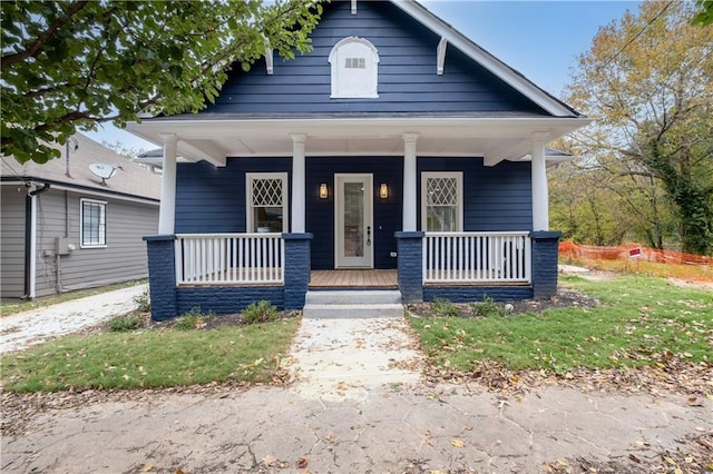 view of front of house with covered porch