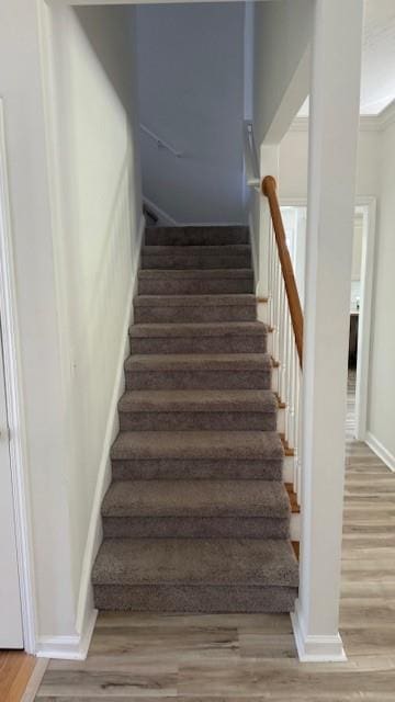 3510 Hog Mountain Rd, Dacula, GA 30019 - stairs with wood finished floors and baseboards