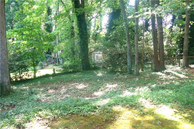 4747 Darlene Way, Tucker, GA 30084 - view of yard featuring an outdoor structure