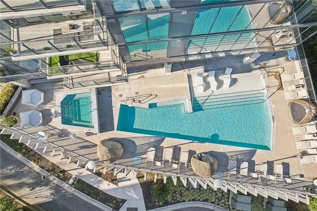 788 W Marietta St NW Unit 403, Atlanta, GA 30318 - drone / aerial view of a pool area