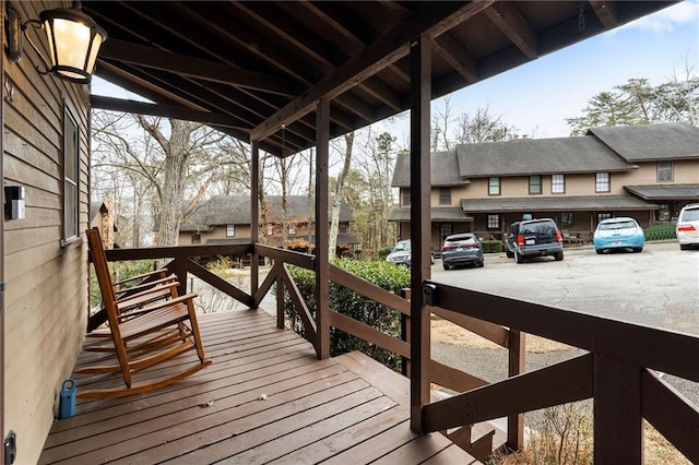 view of wooden terrace