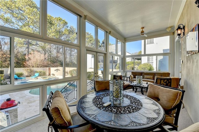 view of sunroom / solarium