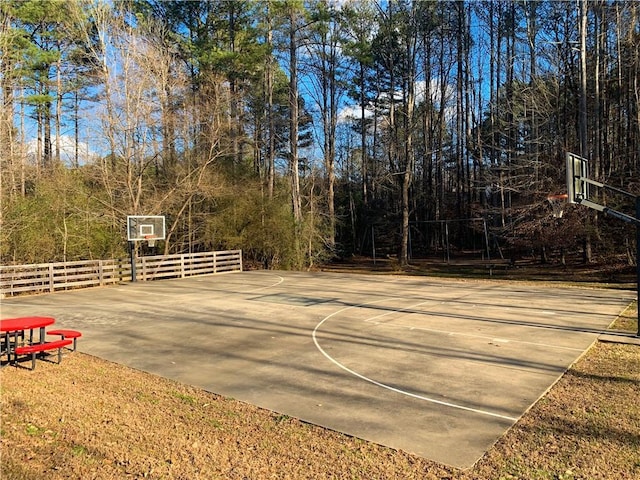 view of basketball court