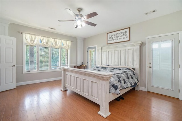 231 Gordon Rd, Cedartown, GA 30125 - bedroom with light wood-type flooring and ceiling fan