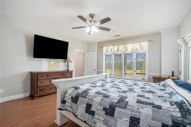 231 Gordon Rd, Cedartown, GA 30125 - bedroom with light wood finished floors and ceiling fan