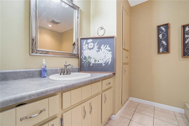 231 Gordon Rd, Cedartown, GA 30125 - bathroom with vanity and tile patterned floors