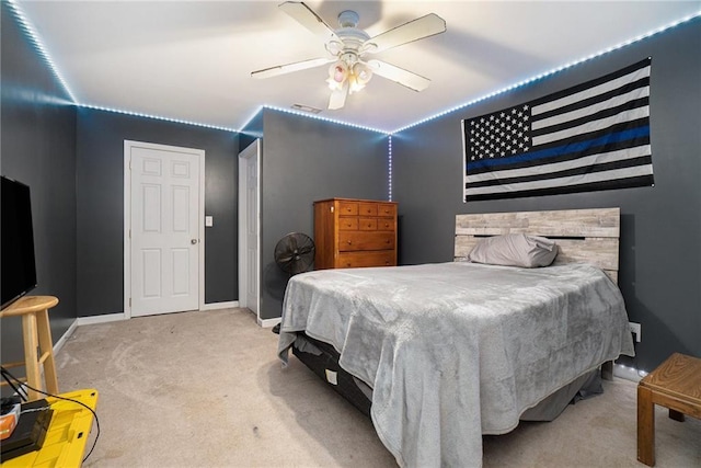 231 Gordon Rd, Cedartown, GA 30125 - carpeted bedroom featuring baseboards and ceiling fan