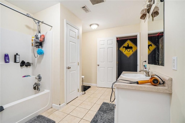 231 Gordon Rd, Cedartown, GA 30125 - bathroom featuring tile patterned flooring, vanity, and bathtub / shower combination