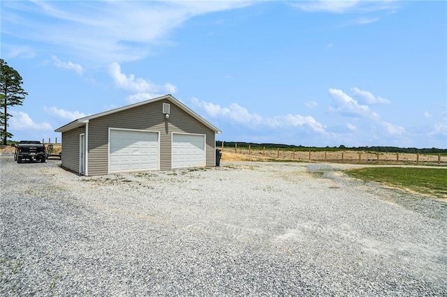 231 Gordon Rd, Cedartown, GA 30125 - detached garage featuring a view of countryside
