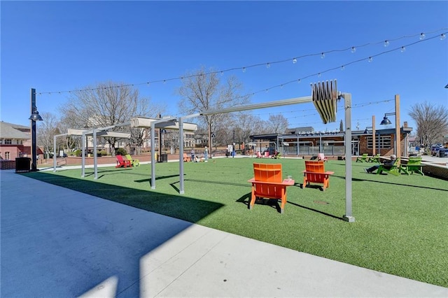 view of community with a pergola