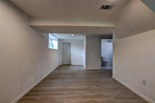 6454 Boca Grande Blvd, Forest Park, GA 30297 - basement with baseboards, wood finished floors, and recessed lighting