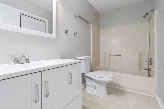 37 Indian Hills Ct, Dallas, GA 30157 - full bathroom with bathing tub / shower combination, toilet, vanity, baseboards, and tile patterned floors