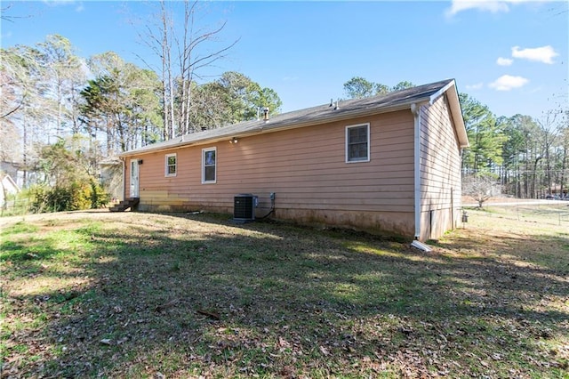 37 Indian Hills Ct, Dallas, GA 30157 - back of house featuring central AC and a yard