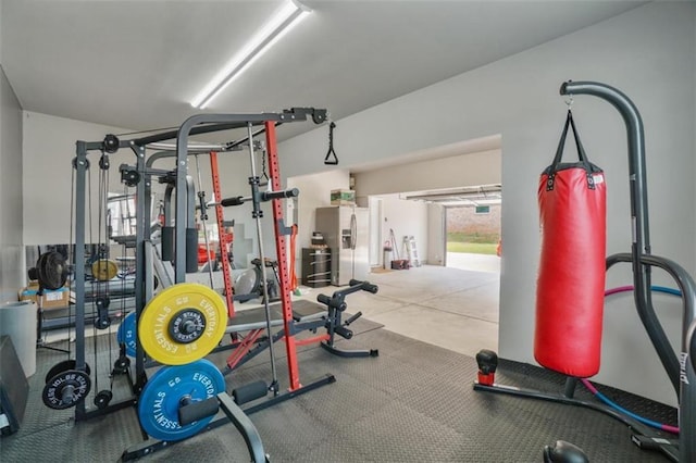 view of exercise area