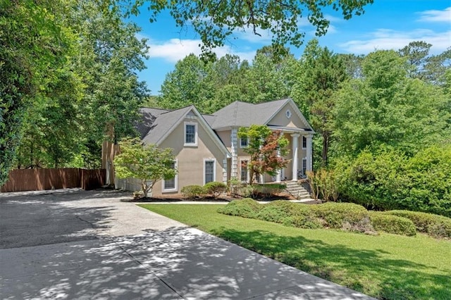 5891 Ranger Ct, Peachtree Corners, GA 30092 - view of front of house featuring stucco siding and concrete driveway