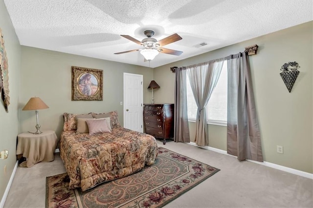 5891 Ranger Ct, Peachtree Corners, GA 30092 - carpeted bedroom featuring a textured ceiling, a ceiling fan, and baseboards