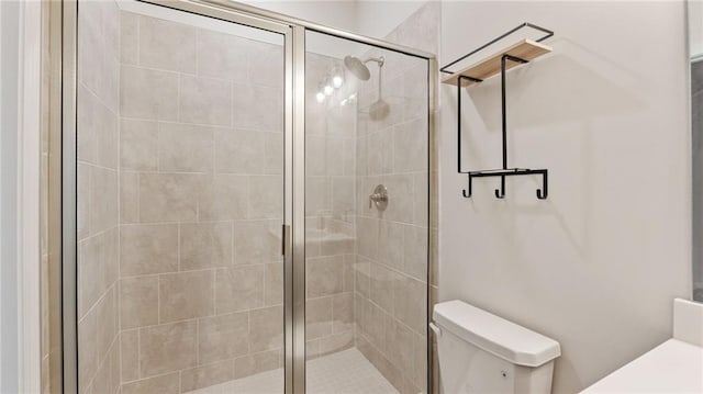 1570 Halbrook Pl, Marietta, GA 30008 - bathroom featuring a stall shower and toilet