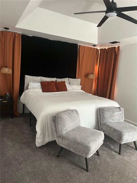 162 Camden Woods Dr, Dallas, GA 30157 - carpeted bedroom with ceiling fan