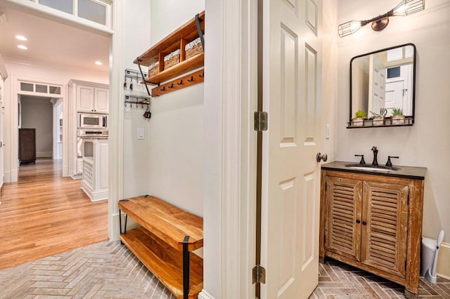 mudroom with sink