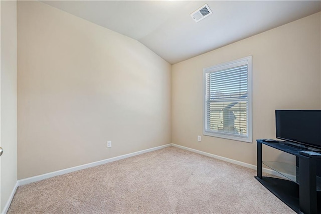 interior space featuring lofted ceiling