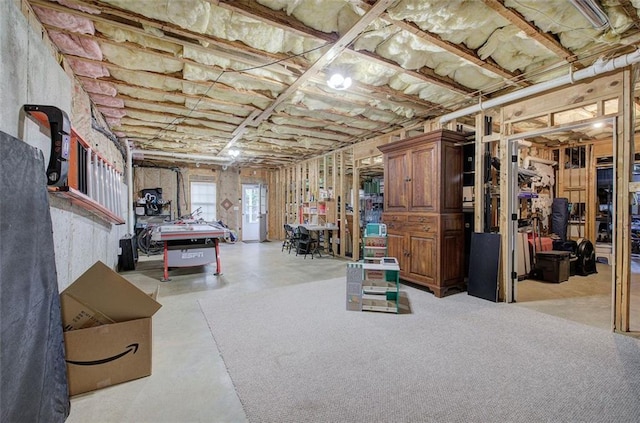 view of basement