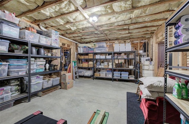 view of storage room