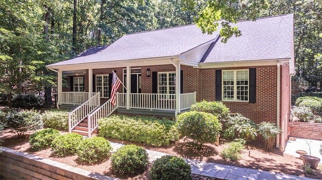 view of front of house featuring covered porch