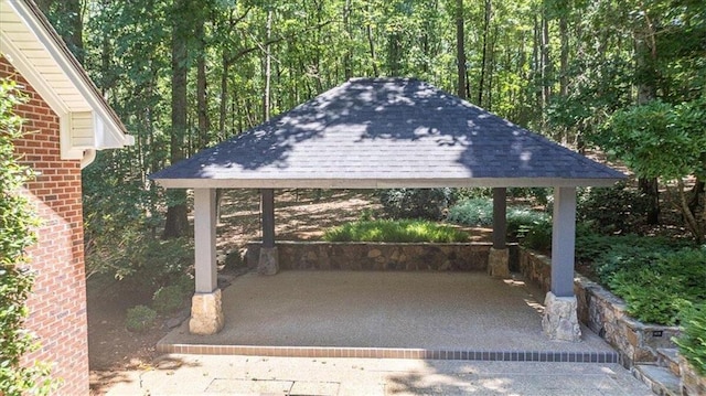 view of community featuring a gazebo