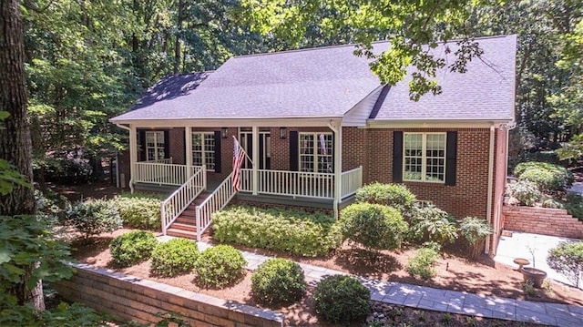 view of front of house featuring covered porch