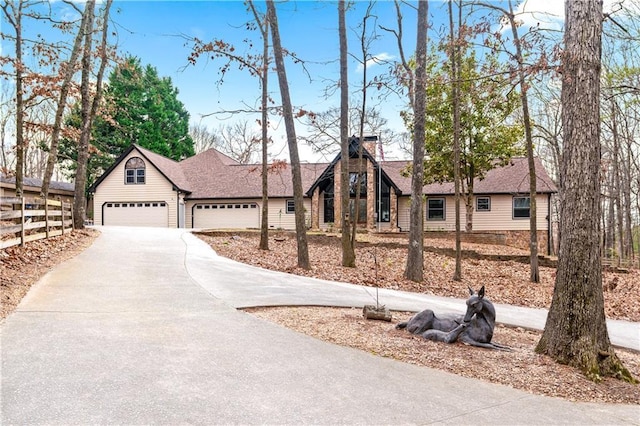 view of front of house featuring a garage