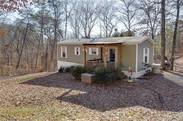 view of front of home with a porch