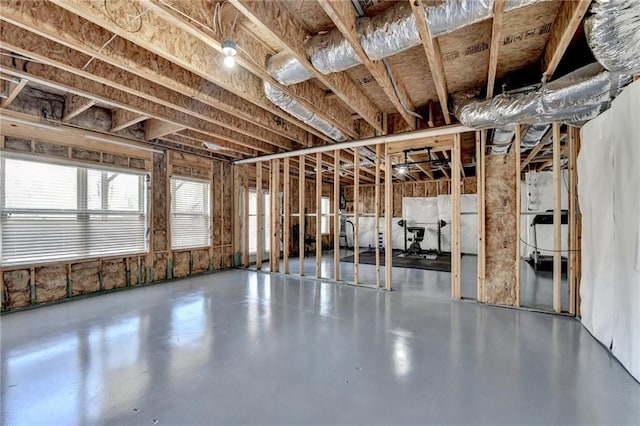 miscellaneous room featuring finished concrete flooring