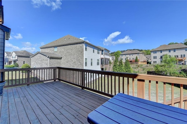 deck featuring a residential view