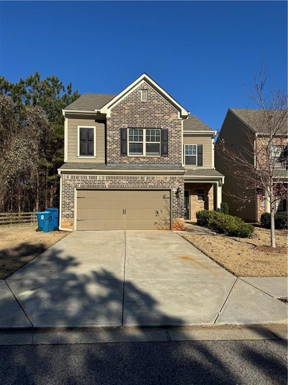 view of front facade with a garage