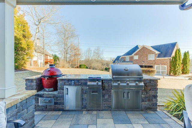 view of patio / terrace with grilling area and area for grilling