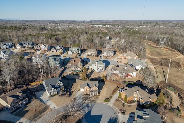 drone / aerial view with a residential view