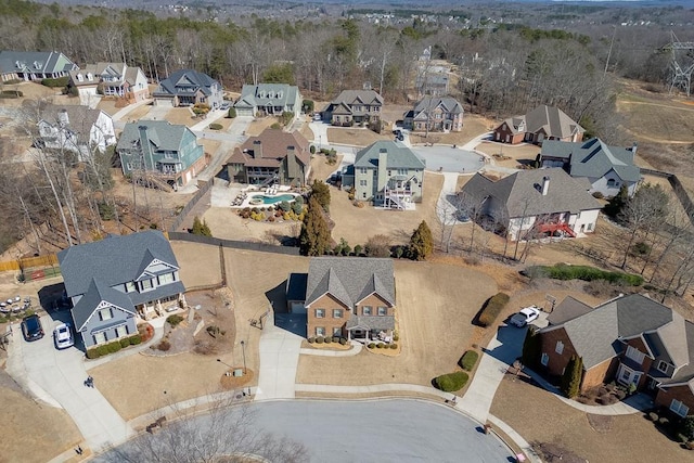 drone / aerial view featuring a residential view