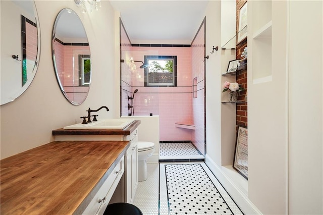 315 W Ave, Cartersville, GA 30120 - bathroom with vanity, toilet, and a walk in shower