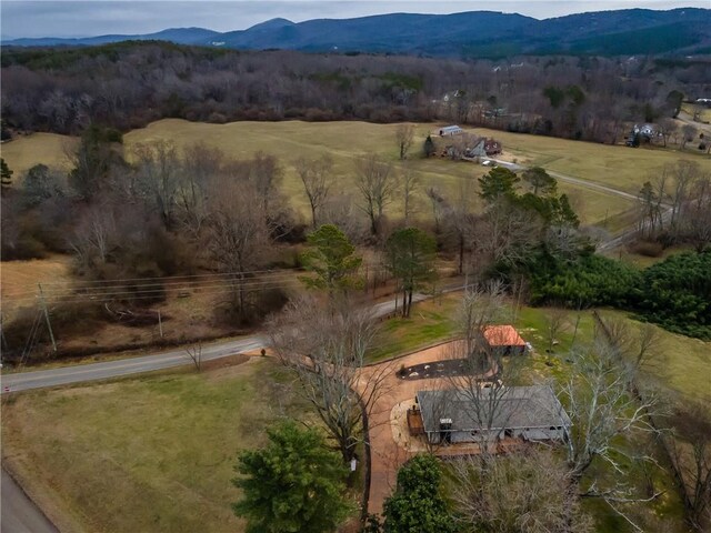 bird's eye view featuring a mountain view