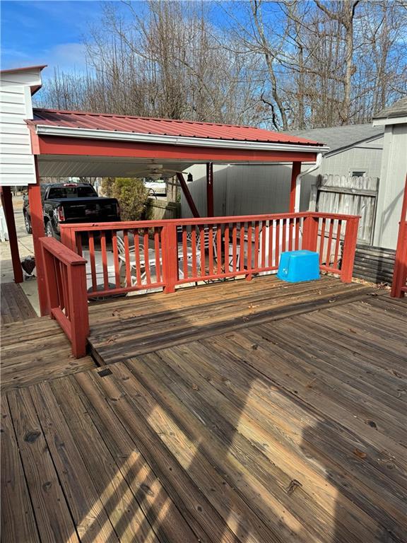 view of wooden terrace