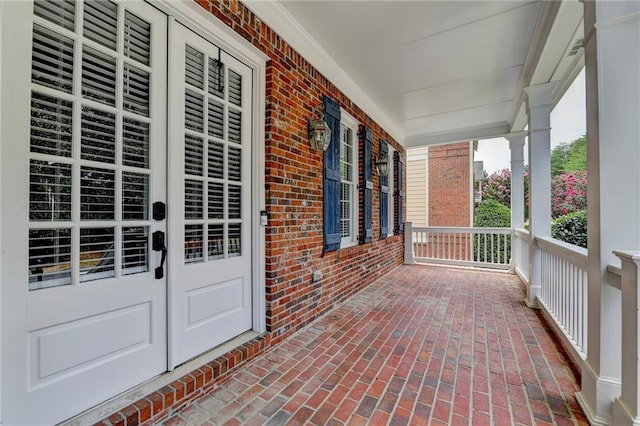 view of patio with a porch