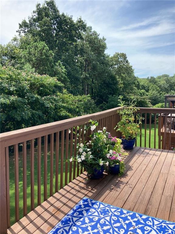 view of wooden deck