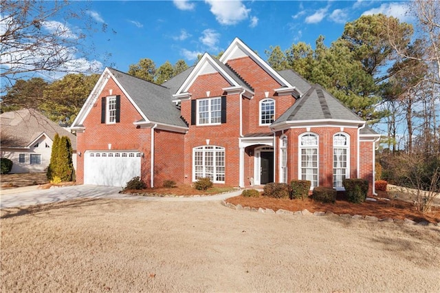 view of property with a garage