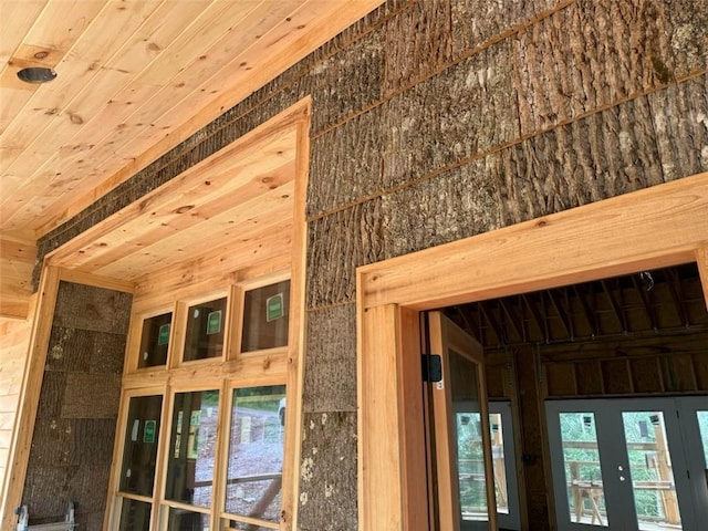 interior details featuring wooden ceiling