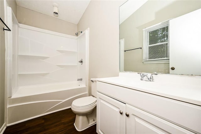 6194 Golden Meadow Ct, Riverdale, GA 30296 - bathroom with vanity, wood finished floors, and bathing tub / shower combination