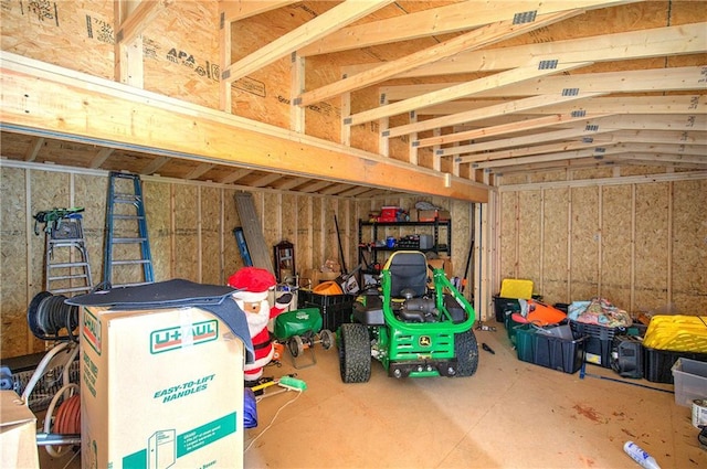 view of storage area