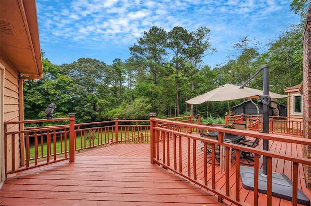 view of wooden terrace