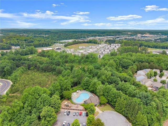 124 Oakmont Dr, Dawsonville, GA 30534 - bird's eye view of a forest and a pool